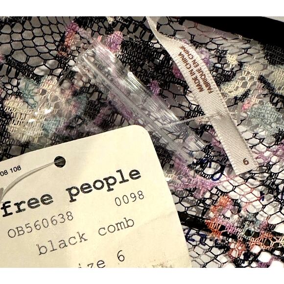 Free People Cherry Blossom Embroidered Mini Dress 6 - Picture 13 of 13